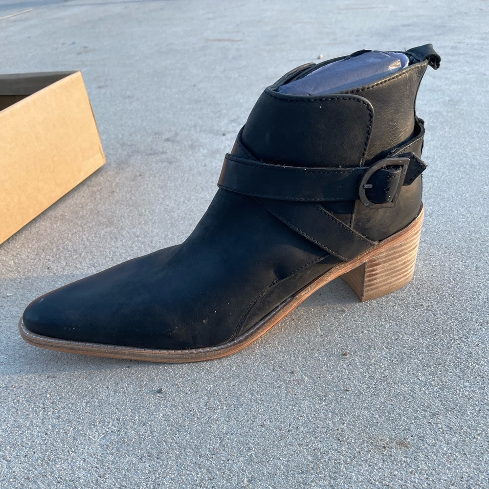Brand new Free People western bootie with strap!